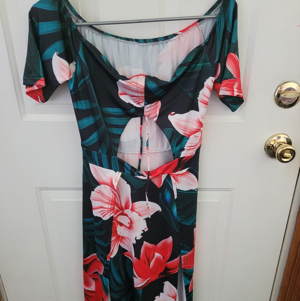 Long vacation or luau romper xl